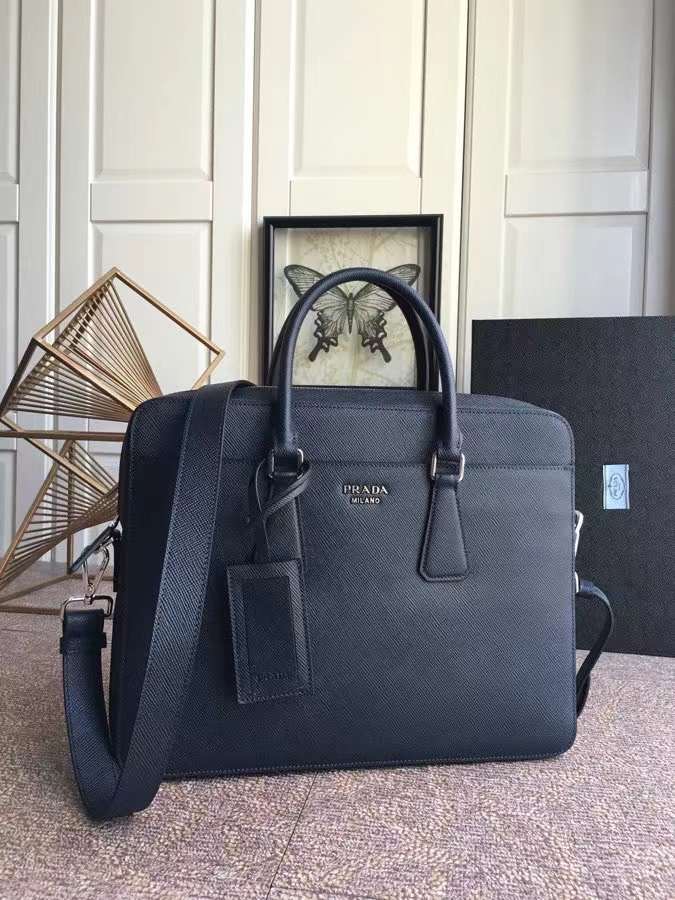 프라다 사피아노 가죽 브리프케이스 서류가방 2VE363 36x28x6cm