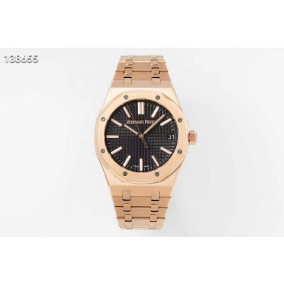 오데마피게 로얄오크 15510 올 핑크골드 블랙 다이얼 41mm